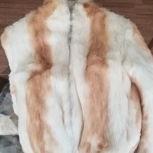 Real rabbit fur coat